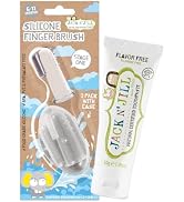 Jack N' Jill Stage 1 Silicone Finger Toothbrush and Toothpaste for Babies & Toddlers, Unflavored ...