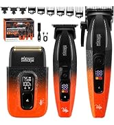 DSP 3-in-1 Clipper Trimmer Shaver Kit for Men, Cordless Rechargeable | LED Display, 3hr Runtime, ...