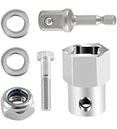 Heavy Duty Trailer Jack Drill Adapter Kit - Stainless Steel Gearbox for 1/2 Inch Top Wind Jack Cr...