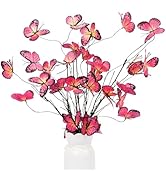 Wootkey 5 Pcs Artificial Butterfly Branches Butterflies Willow Branches for Vases Silk Butterfly ...