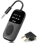 SOARUN Bluetooth 5.4 Transmitter Receiver, 2-in-1 Airplane Bluetooth Adapter, Dual Headphones & 2...