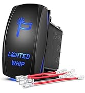 Nilight 90007B Lighted Whip Rocker Switch LED Light Bar 5Pin Laser On/Off LED Light 20A/12V 10A/2...