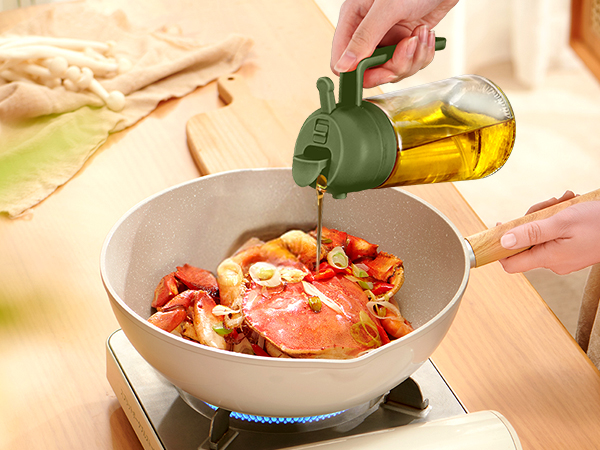 oil dispenser with spray and pour