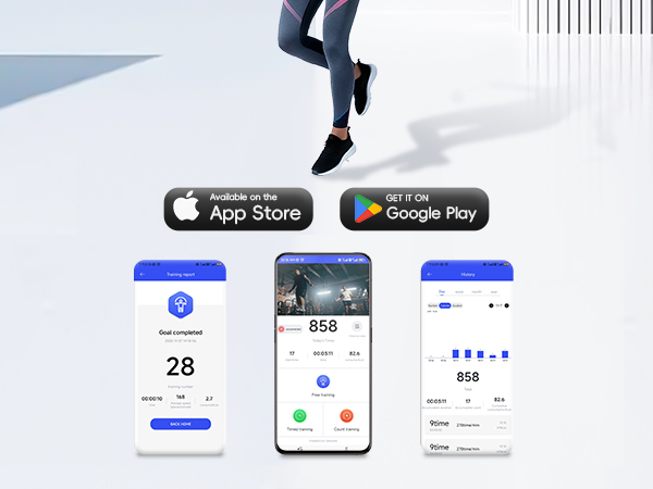 SaintCos Cordless Gravity Jump Rope, Smart Jump Rope with Counter for Gym, APP Data Analysis