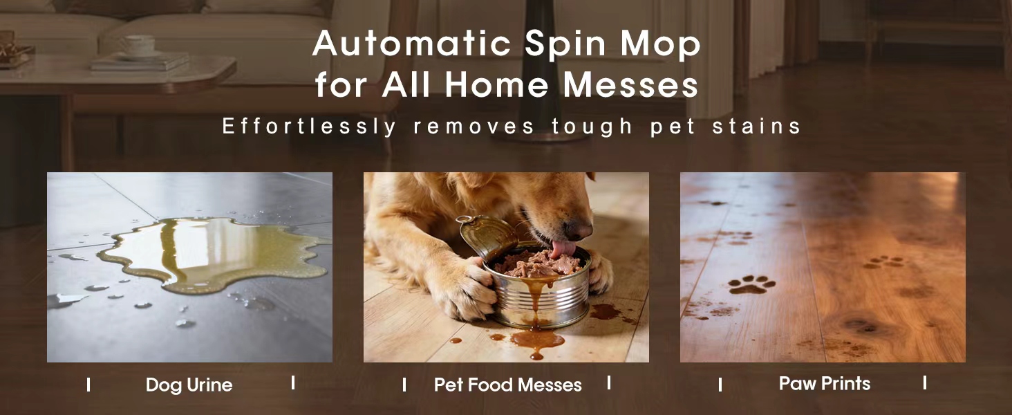 automatic spin mop floor cleaning mop for pet dust