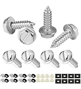 LivTee Rustproof License Plate Screws for Securing License Plates Frames and Covers on Cars and T...