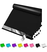 JinRuiKJ Black Poly Mailers 10x13 100 Pcs, Shipping Bags with Self Adhesive, Waterproof and Tear-...
