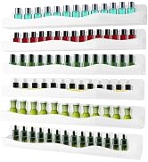 SOVQUEST 6 Pack Nail Polish Wall Rack 15 Inch 6 Pack Acrylic Floating Shelves Kids Bookshelf Tatt...