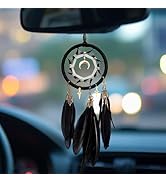Dream Catchers for Car Small Moon Dream Cather Rear View Mirror Hanging Decor Car Charms Pendant ...