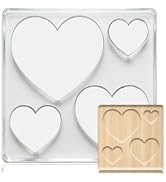 PRESSINART Acrylic Router Templates 7.87 x 7.87 Inch Heart Acrylic Template Clear Woodworking Inl...