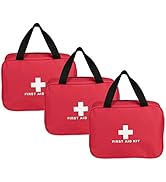 AOUTACC 3 Pack Nylon First Aid Empty Kit,Compact and Lightweight First Aid Bag for Emergency at H...