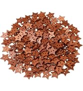 100Pcs 20mm Brown Small Wooden Star Buttons for Crafts, Brown Vintage Star for Sewing, Wooden Dec...