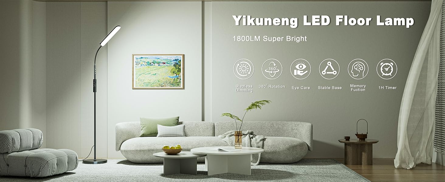 yikuneng bright led floor lamp