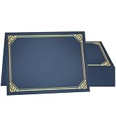 50 Packs Certificate Holders, Navy Blue Diploma Holders, Certificate Covers with Gold Foil Border...