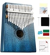 FLSEPAMB Kalimba 17 Key Thumb Piano with Mahogany Wood Portable Mbira Finger Piano Gifts for Kids...