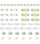Zosgrew 42 PCS Car LED Lights Interior Kit, T10 31 mm 36 mm 41 mm Reading Light License Plate Lig...