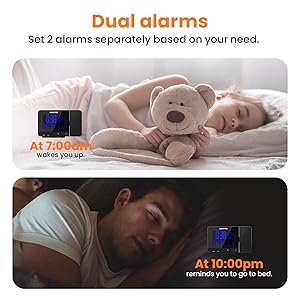 projection clock alarm