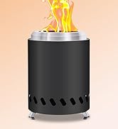 HGD Small Tabletop Fire Pit, Smokeless Table Top Firepit Outdoor, Portable Mini Stove with Carry ...