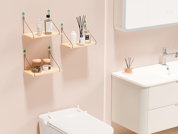 bathroom shelves