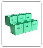 Sorbus Foldable Storage Cubes - 6 Fabric Baskets for Organizing Pantry, Closet, Shelf, Nursery, P...