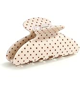 Polka Dot Hair Claw Clip for Women, Lightweight Acrylic Non-Slip Jaw Clip, Medium Strong Hold for...