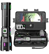 Flashlight 20000 High Lumens Rechargeable - 30W Super Bright LED Flash Light with LCD Display | 3...