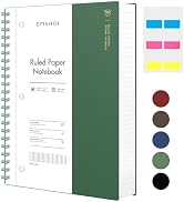 EMSHOI A4 Spiral Notebook College Ruled Lined Journal, 11.2" X 8.27", 300 Pages/150 Sheets, Easy ...