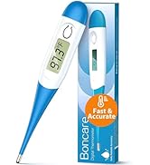 Boncare 10 Seconds Oral Thermometer for Adults and Kids - Accurate & Safe Rectal Thermometer for ...