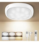 Ddlisu Waterproof Shower Light with Remote, Wireless Rechargeable Ceiling Light Dimmable, Motion ...