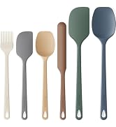 Astercook 6-Piece Silicone Spatula Set, 560°F Heat Resistant Spatulas with Stainless Steel Core, ...