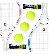 Pro Tennis Racket for Adults, 2 Player 27 inch Speed Tennis Racquet Acceptable for Beginner and P...