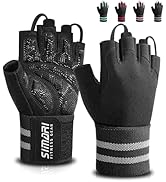 SIMARI Workout Gym Gloves for Men Women, Weight Lifting Gloves with Wrist Wrap Support, SBR Pad G...