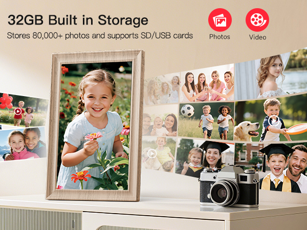 frameo digital frame wifi picture photo video share moment from phone