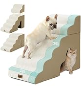 ZOMISIA Dog Ramp for High Beds with Tunnel, 29" H 6 Steps for Large Dog | Tunnel 2 in 1 with Zipp...