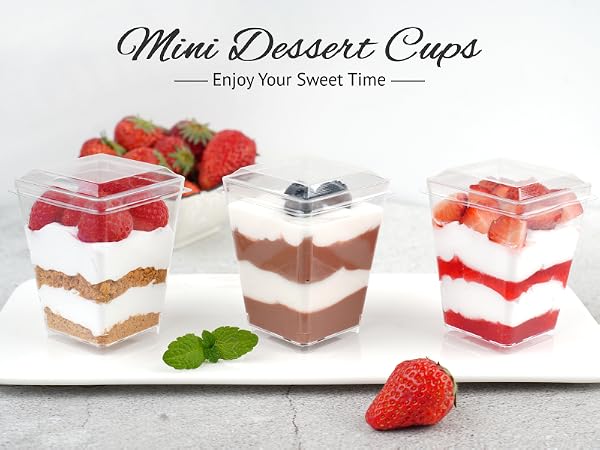 plastic parfait cups with lids