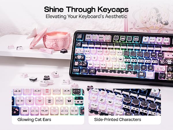 Meow Bow Keycaps