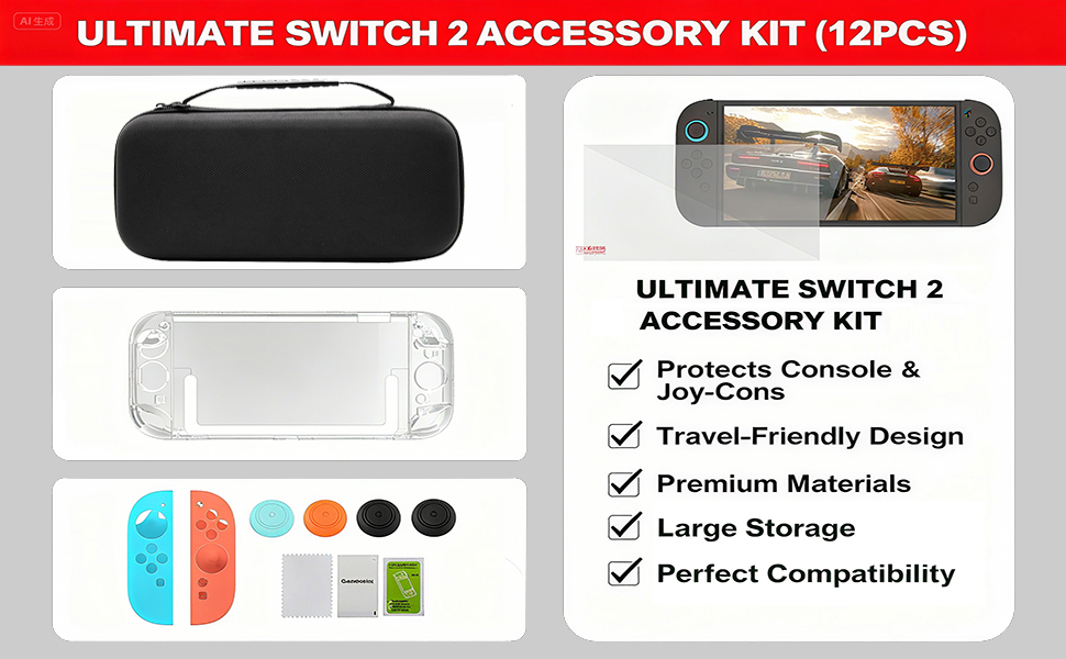 Nintendo Switch 2 Accessories Bundle (12 in 1)