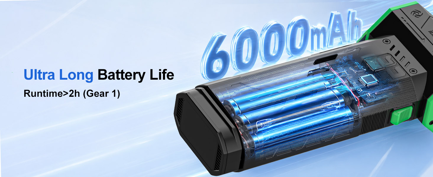 VIITOVA Compressed Air Duster with 6000mAh battery