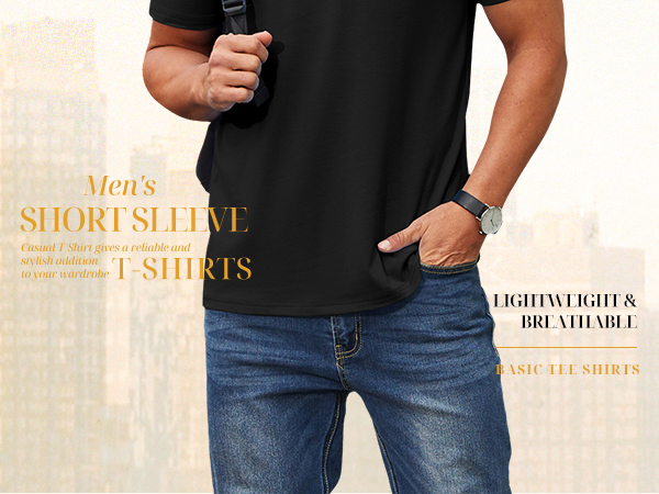mens casual t shirts short sleeve