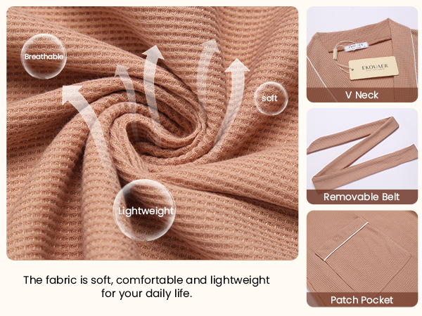 waffle knit robe