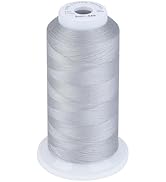 Simthread 100% Cotton Thread 1641 Yards Dove Grey for Sewing Quilting