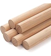 Wooden Dowel Rods Round Wood Dowels, 6 PCS 3/4 x 12