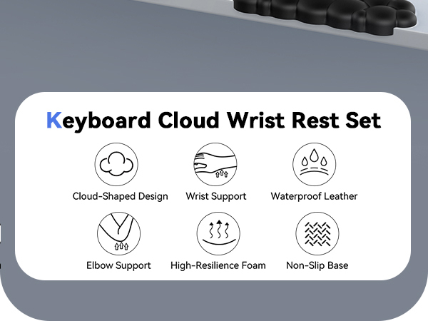 cloud wrist rest set