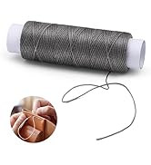 KAQRHFT 0.55 mm 54 Yards Round Waxed Thread, Waxed Thread for Leather Sewing, Leather Thread Wax ...