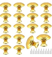 Romeda 18 Pieces Drawer Knobs, 30mm Golden Cabinet Knobs, Drawer Pulls and Knobs, Dresser Knobs, ...