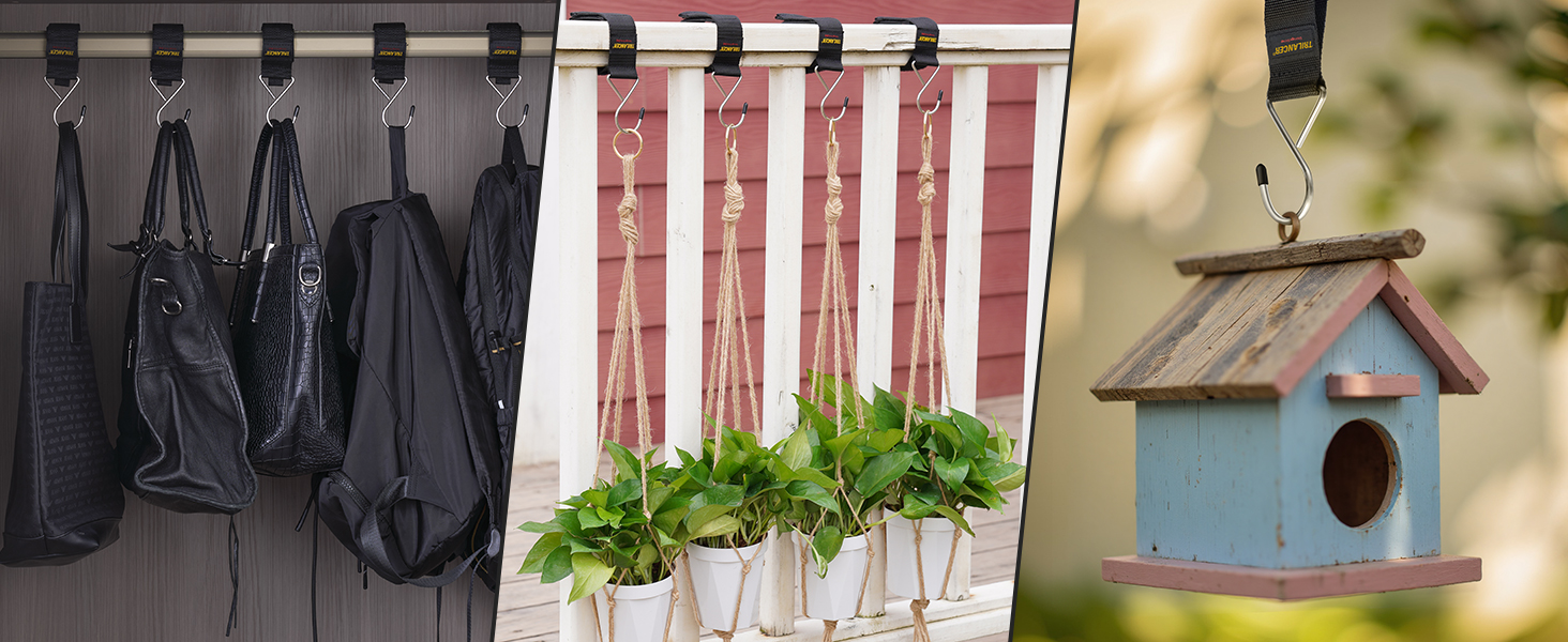 Hook-and-Loop Storage Straps with Metal Hook