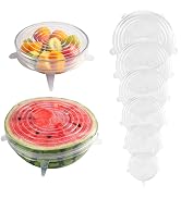 Silicone Stretch Lids 6-Pack Small for Fresh Food Storage - Seal in Flavors, Keep Food Fresh and ...