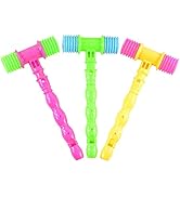 Toyvian 12 Pack Toddler Hammer Toys Soft Plastic Squeaky Sound Hammer Toy for Kids Ages 1-4 Party...