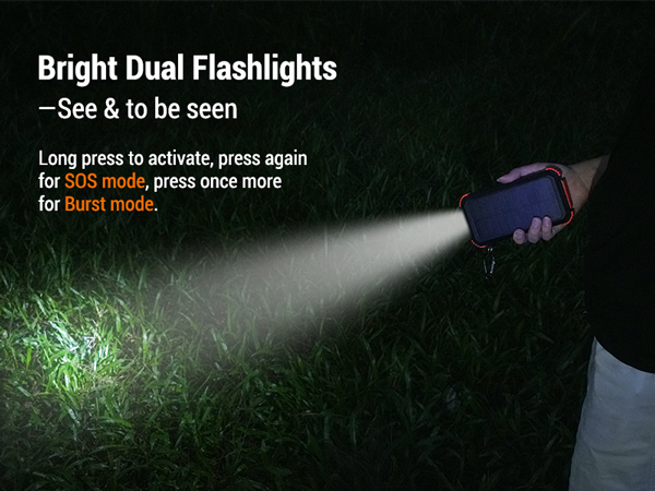 Bright Dual Flashlights ---See and to be seen
