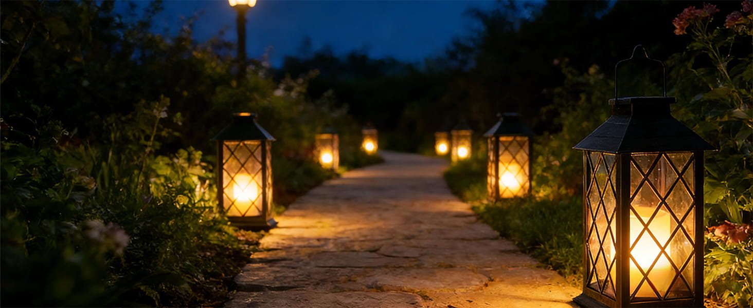 dancing flame solar lantern